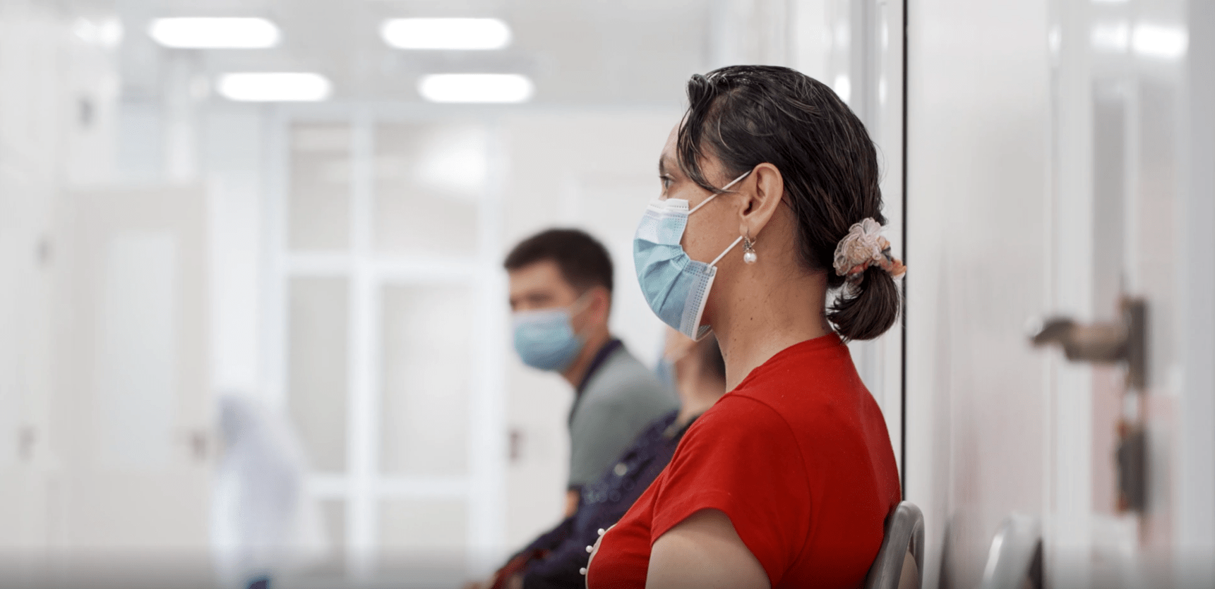 a female patient in the hospital