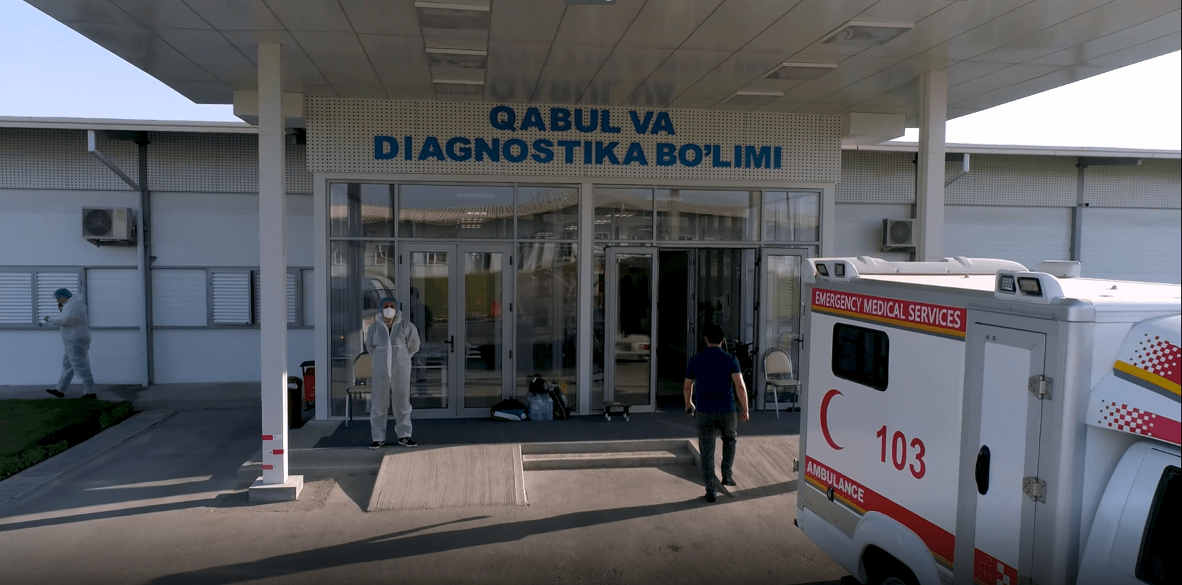 front view of the Republican Specialized Hospital of Zangiota